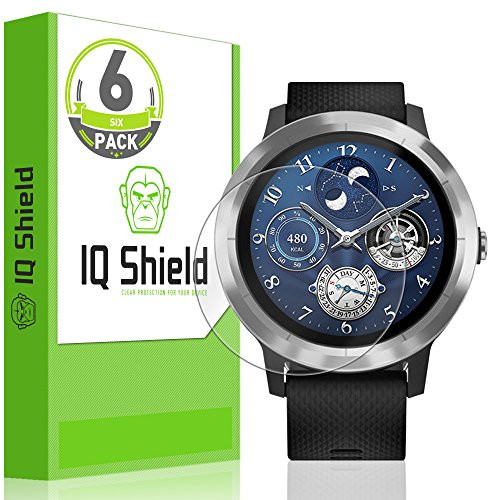 IQ Shield Screen Protector Compatible with Garmin Vivoactive 3  6 Pack  Full Coverage  Anti Bubble Clear Film