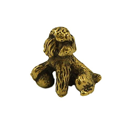 CTOC Poodle Bronze small Statuette Handmade Figurine Souvenir for a purse