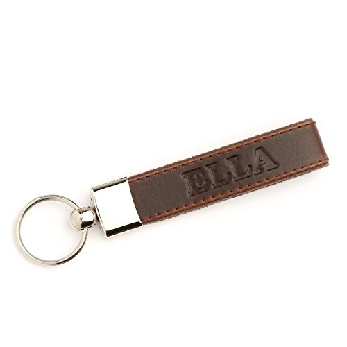 Londo Leather Personalized Keychains Custom Leather Key Chains Engraved Elegant Keyrings with Sturdy Rings for Keys Ella Dark Brown Londo Leather Personalized Keychains Custom Leather Key Chains Engraved Elegant Keyrings with Sturdy Rings for Keys Ella Dark Brown