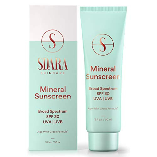 Sdara SPF 30 Mineral Sunscreen for Sensitive Skin Reef Safe Biodegradable Broad Spectrum With Natural Zinc Oxide Oxybenzone Free 3 oz Sdara SPF 30 Mineral Sunscreen for Sensitive Skin Reef Safe Biodegradable Broad Spectrum With Natural Zinc Oxide Oxybenzone Free 3 oz