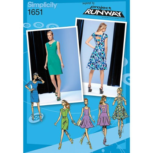 Simplicity 1651 Misses' Dress Project Runway Collection D5 (4-6-8-10-12)