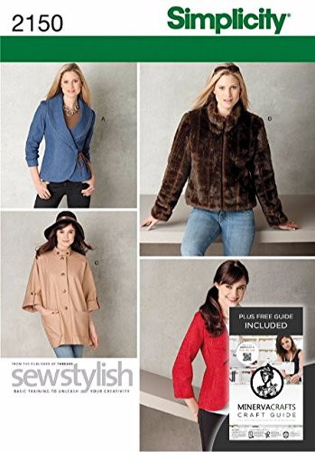 Simplicity Sewing Pattern 2150 - Misses' Jackets Sizes: H5 (6-8-10-12-14)