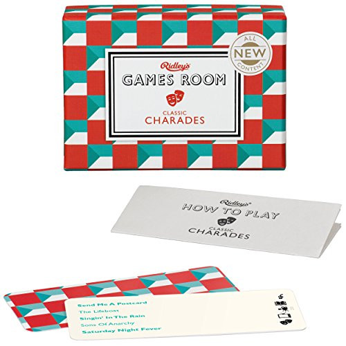 Ridley's Games Classic Charades Second Edition Quiz Card Guessing Game for Kids and Adults