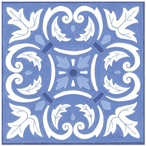 Thirstystone Occasions Trivet, Blue and White Scrollwork, Multicolor
