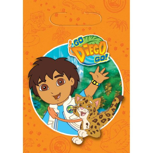 Go, Diego, Go! Plastic Treat Bags, 8ct