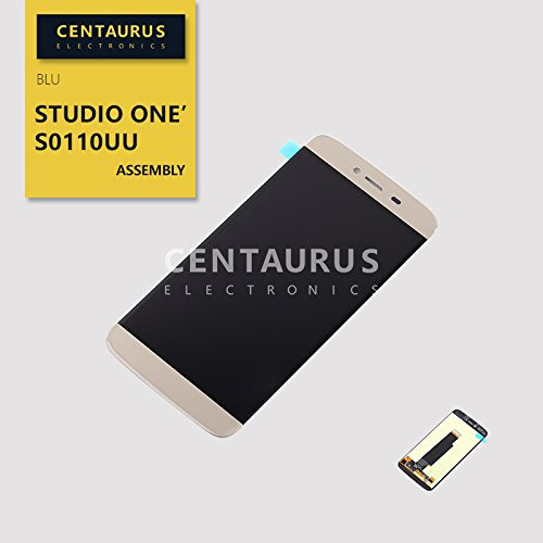 CENTAURUS Screen Replacement for BLU Studio One LCD Display Touch Screen Digitizer Assembly Part Compatible with BLU Studio One S0110UU S0110EE 50   Gold