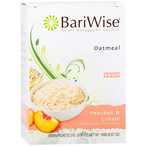 BariWise Low Carb High Protein Oatmeal   Instant Diet Hot Oatmeals   Peaches   Cream  7 Servings Box    Low Carb Low Calorie Low Fat Aspartame Free