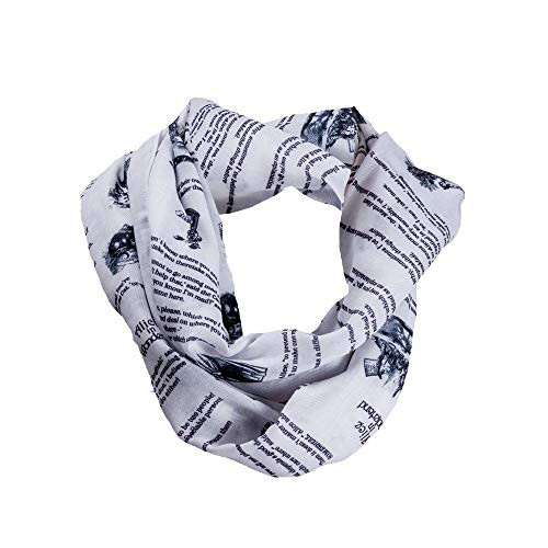 Alice in Wonderland Book Scarf With images from John Tenniel and Lewis Carol Quotes Alice in Wonderland Book Scarf With images from John Tenniel and Lewis Carol Quotes