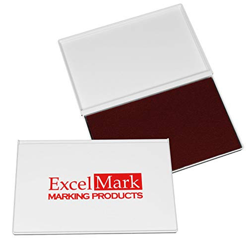 ExcelMark Rubber Stamp Ink Pad Extra Large 4-1/4" by 7-1/4 (Red)