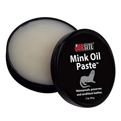 JobSite Premium Mink Oil Leather Waterproof Paste   Preserve Leather Boots   Shoes   3 oz