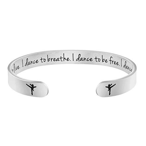 Joycuff Dance Jewelry Gift for Dancer Ballet Ballerina Inspirational Graduation Bracelet for Teen Girl