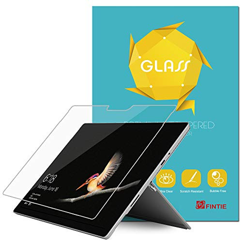 Fintie Screen Protector for New Microsoft Surface Go - [Anti-Scratch] [High Responsivity] [Easy Installation] 9H Hardness HD Clear Tempered Glass Screen Protector for Surface Go 10-Inch 2018 Tablet
