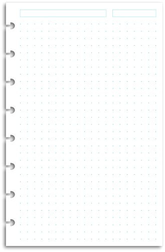 Eleven Discs Junior Blue Dot Grid Sheets Premium Heavyweight Discbound Notebook Paper Refills Punched for Circa Arc TUL  50 Sheets