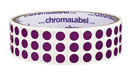 ChromaLabel 1 4 Inch Round Permanent Color Code Dot Stickers 1000 per Roll Purple