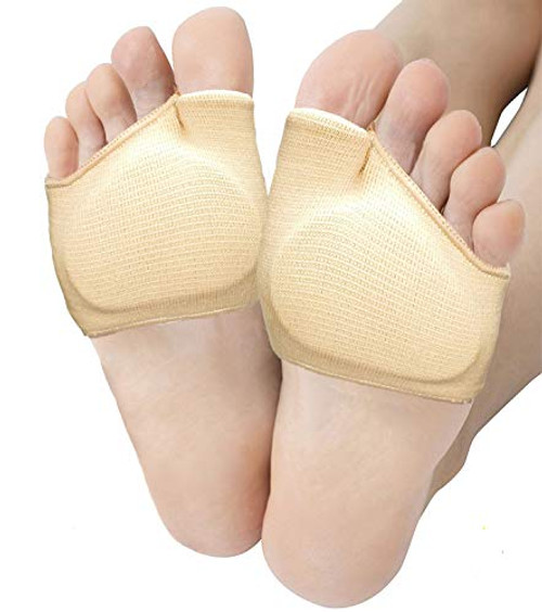 Metatarsal Sleeve Pads Half Toe Bunion Sleeve with Sole Forefoot Gel Pads Cushion for Diabetic Feet Metatarsalgia Mortons Neuroma Prevent Calluses Blisters 2 Pieces