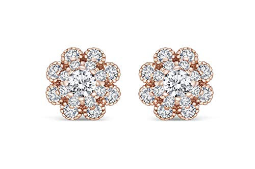 18K Gold Plated Pave Cubic Zirconia Stud Earrings Stud Earrings for Women Hypoallergenic Earrings Fashion Earrings CZ earrings Cubic Zirconia Earrings by CRYSTAL LEMON