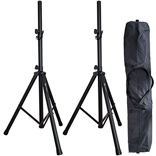 AxcessAbles SSB 101 Universal Tripod Speaker Stands with Carrying Bag  2 Pack