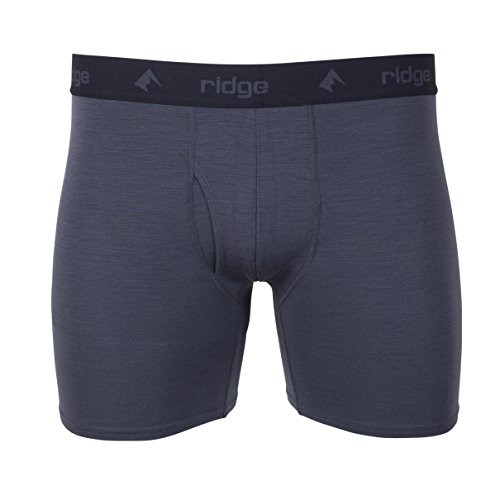 Ridge Merino Wool Men s Ridge Boxer Brief  Medium Asphalt