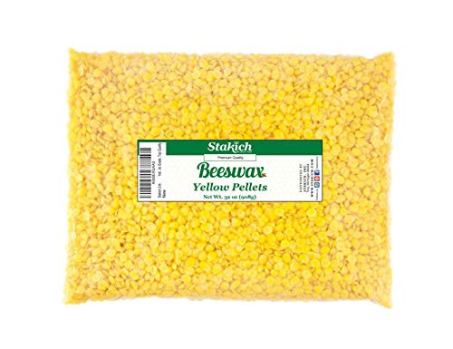 Stakich Yellow Beeswax Pellets   Natural Cosmetic Grade   2 Pound  in 1 Pound Bags