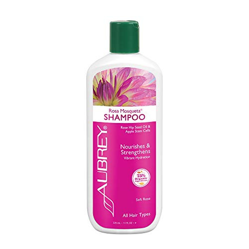 Aubrey Rosa Mosqueta Shampoo   Nourishes   Strengthens   Rose Hip Seed Oil   Apple Stem Cells   75  Organic Ingredients   All Hair Types   11oz