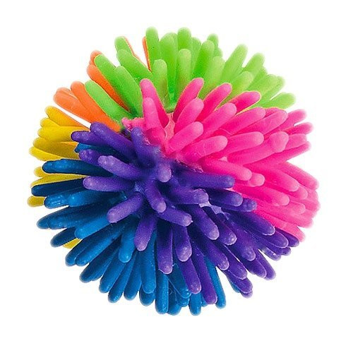 Fun Express - Soft Vinyl Multicolor Porcupine Balls, 1.25" Dia, (1-Pack of 36)