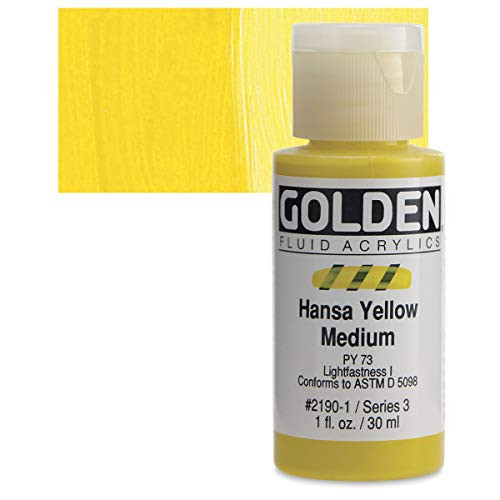 Golden Fluid Acrylic Paint 1 Ounce Hansa Yellow Medium