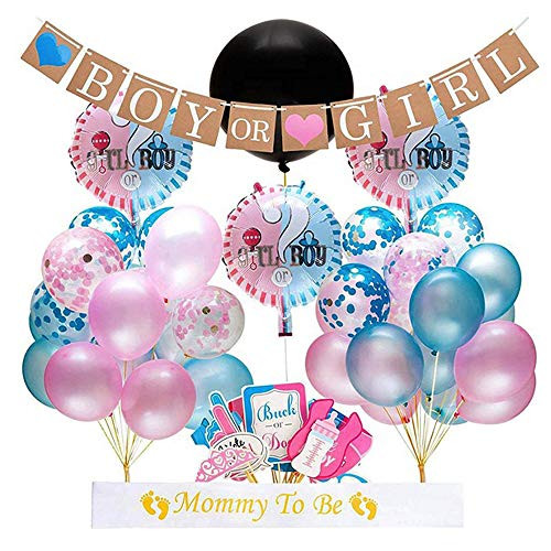 Gender Reveal Party Supplies by Ishare 90 Pieces Gender Reveal Decorations Set Kit Including Photo Props 36 Inch Gender Reveal Balloons Mommy To Be Sash Baby Shower Decorations Tablecloth 180x108cm Confetti Balloons Boy or Girl Banner Gender Reveal Party Supplies by Ishare 90 Pieces Gender Reveal Decorations Set Kit Including Photo Props 36 Inch Gender Reveal Balloons Mommy To Be Sash Baby Shower Decorations Tablecloth 180x108cm Confetti Balloons Boy or Girl Banner