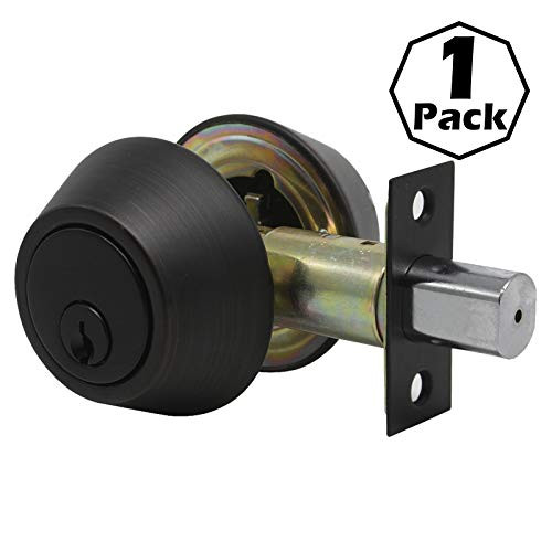 Oil Rubbed Bronze Keyed Double Cylinder Deadbolts with Keys 1Pack