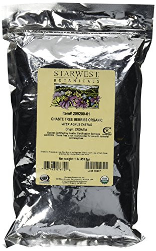 Starwest Botanicals Organic Chaste Tree Berries Whole 1 Lb