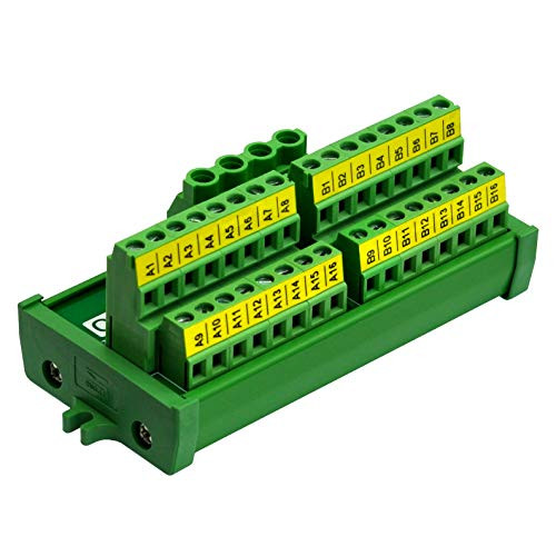 Screw Terminal Block Power Distribution Module  2x16 Position Screw Mount
