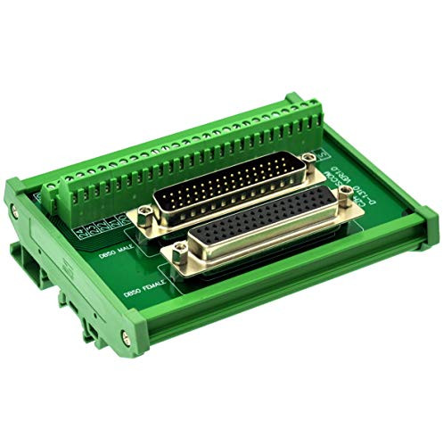CZH LABS DIN Rail Mount DSUB DB50 Male Female Header Interface Module D SUB Breakout Board