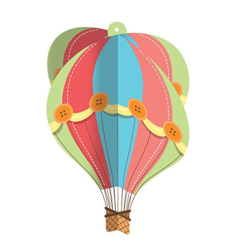 Creative Converting Up, Up & Away Hanging Chandelier Hot Air Balloon