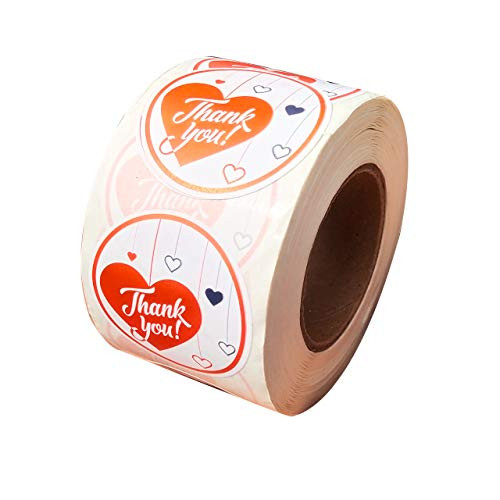 Thank You Stickers roll 500Pcs  RED    Heart Shape Stickers  red    Decorative Sealing Stickers for Christmas Gifts Wedding Party Thank You Stickers roll 500Pcs  RED    Heart Shape Stickers  red    Decorative Sealing Stickers for Christmas Gifts Wedding Party