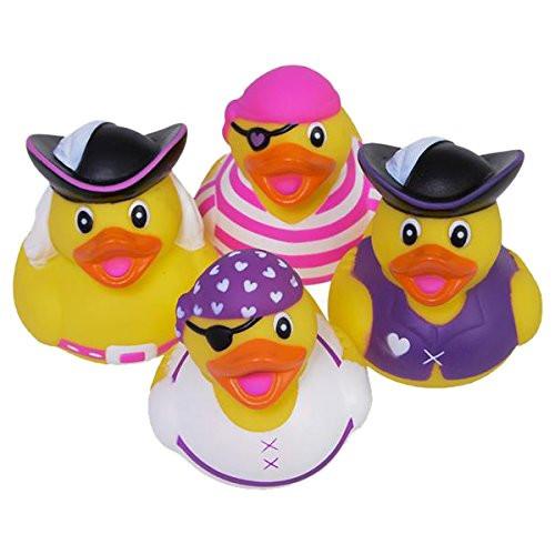 Rhode Island Novelty 2" Girly Pirate Rubber Duckies (12 Piece)