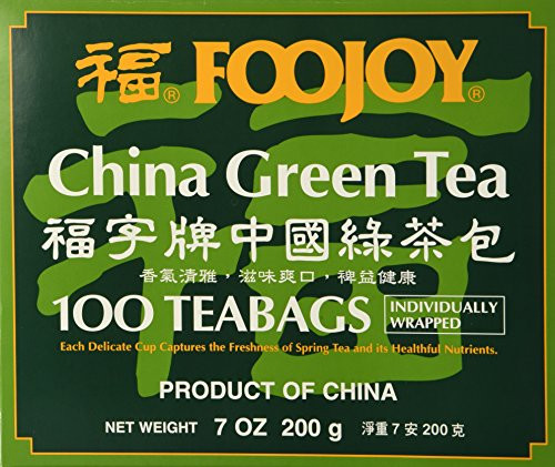 1 X Foojoy Brand China Green Tea 2g X 100 Teabags