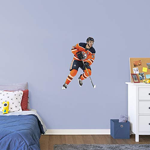 Fathead NHL Edmonton Oilers Connor Mcdavid Officially Licensed Removable Wall Decal Multicolor X Large   1900 00461 004