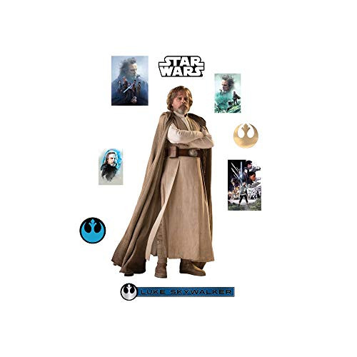 FATHEAD Luke Skywalker Star Wars  The Last Jedi Life Size Officially Licensed Removable Wall Decal Premium   with Ancillary