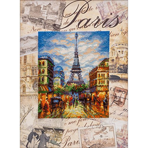 RIOLIS 0018 PT   Cities of the World Parise   Counted Cross Stitch Kit 1175  x 1575  Zweigart 14ct AIDA With Pre printed Background 25 Colors