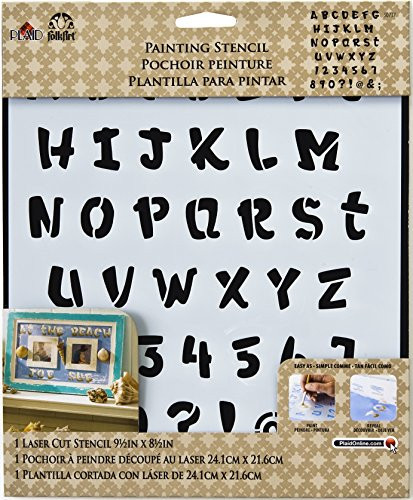 FolkArt Large Painting Stencil, 30737 Heavy Marker Alphabet