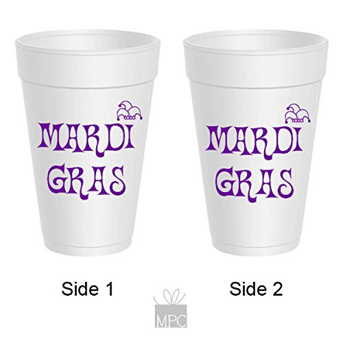 Mardi Gras Styrofoam Cups   Jester Hat