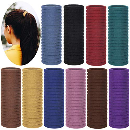 200 Pieces Cotton Hair Ties Seamless Hair Bands Stretch Hair Ties Ponytail Holders Thick Hair Elastics Hair Accessories for Women Girls 200 Pieces Cotton Hair Ties Seamless Hair Bands Stretch Hair Ties Ponytail Holders Thick Hair Elastics Hair Accessories for Women Girls