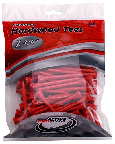ProActive Sports 2 3 4 Inch Golf Tee  Pack of 100  Red