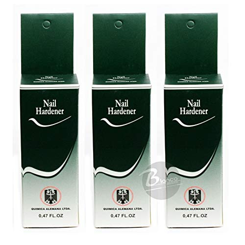 3 Bottles Quimica Alemana Nail Hardener Strengthener Polish Treatment 047 oz