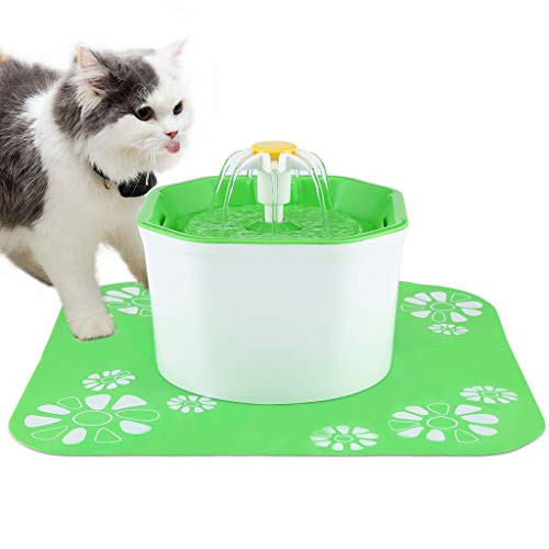 BOBEastal Cat Water Fountain 16L Quiet Pet Water Fountain Automatic Cat Fountain Healthy Hygienic Fresh Water Drinking Bowl for CatsDogsBirds and Little Animals  Green