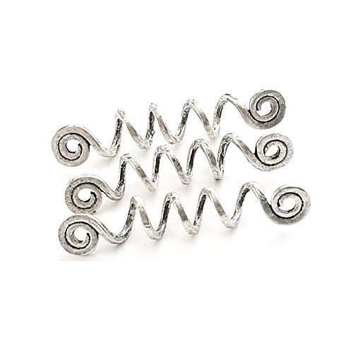 Viking Hair Beads Spiral Coils Beard Jewelry Dwarven Beard Coils Beard Hair Accessory Dreadlock Hair Accessories Vikings Spiral Hair Beads for Beards Hair Pendants  Bracelets DIY  3 middle pcs