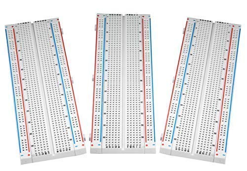 Breadboard Solderless Prototype PCB Board  ALLUS BB 017  3pcs  830 Pin with 4 Power Rails and Double Sided Tape for Raspberry Pi and Arduino