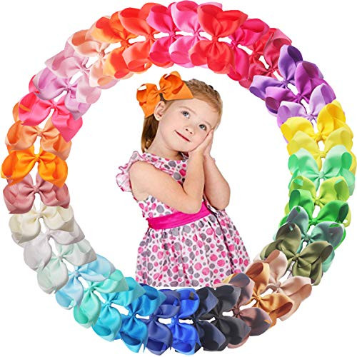 40 Colors 6Inch Hair Bows Clips Large Big Grosgrain Ribbon Hair Bows Alligator Clips Hair Accessories for Girls Toddler Kids Children Teens 40 Colors 6Inch Hair Bows Clips Large Big Grosgrain Ribbon Hair Bows Alligator Clips Hair Accessories for Girls Toddler Kids Children Teens