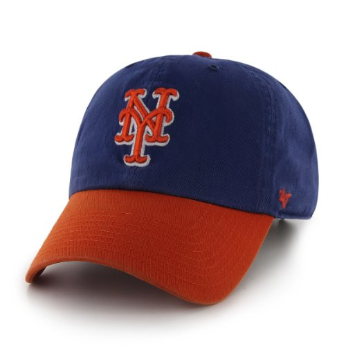MLB New York Mets  47 Brand Clean Up Two Tone Adjustable Cap One Size Royal