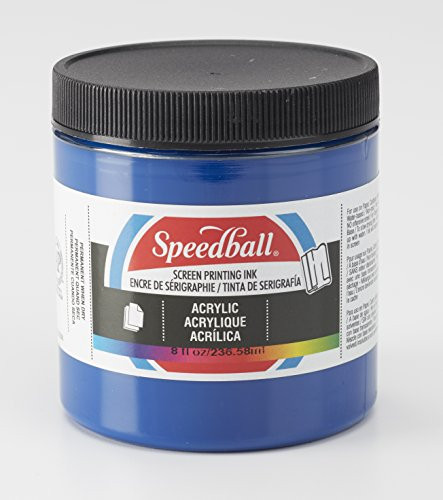 Speedball 046210 Acrylic Screen Printing Ink, 237ml, 8 Fl. oz, Process Cyan