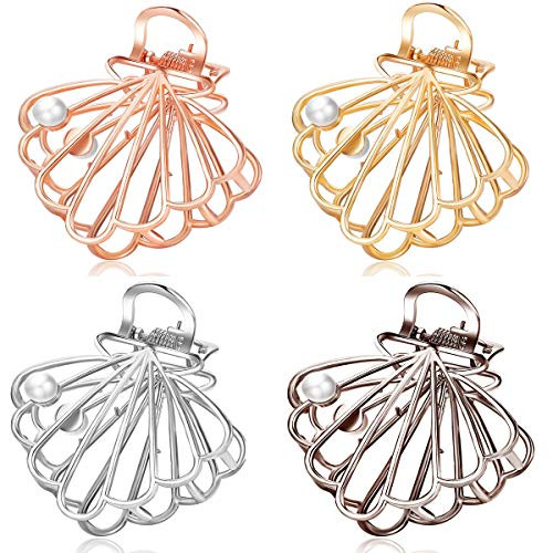 4PCS Metal Hair Claw Clips Gold Hair Catch Barrette Banana Clips Jaw Clamp for Women Girls Hairpins Thick Hair 4PCS Metal Hair Claw Clips Gold Hair Catch Barrette Banana Clips Jaw Clamp for Women Girls Hairpins Thick Hair